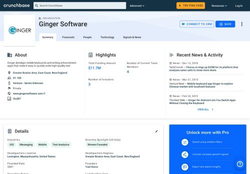 
                            12. Ginger Software | Crunchbase