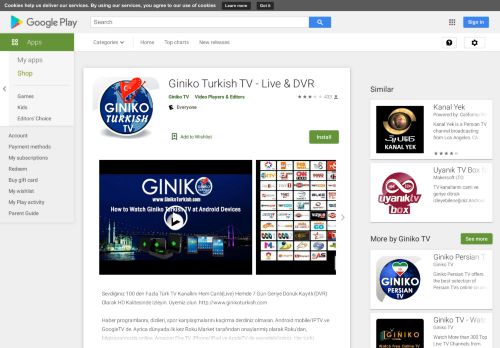 
                            7. Giniko Turkish TV - Live & DVR – Apps bei Google Play