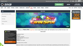 
                            2. Gioca alla Slot Machine Twin Spin | SNAI
