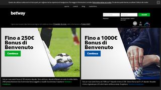 
                            2. Gioca con Betway - Il Miglior Casinò con Tantissimi Giochi Disponibili!