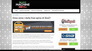 
                            10. Gioca gratis con i daily free spins di SNAI e vinci ricchi premi