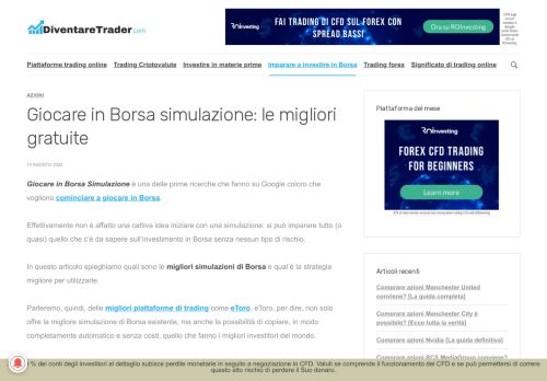 
                            6. Giocare in Borsa simulazione - Diventare trader