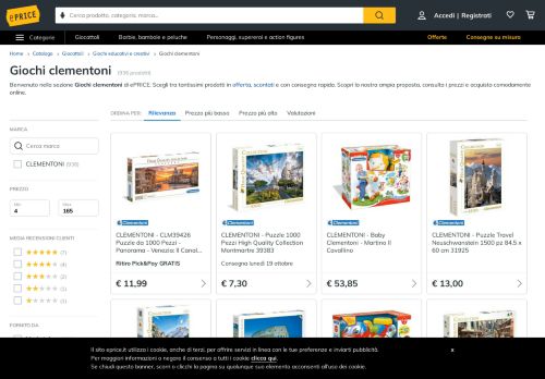 
                            12. Giochi e Giocattoli CLEMENTONI in vendita su ePRICE