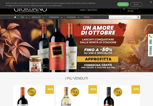 
                            8. Giordano Vini: Vendita vino online, vini italiani online