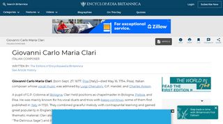 
                            11. Giovanni Carlo Maria Clari | Italian composer | Britannica.com