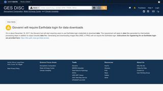 
                            5. Giovanni will require Earthdata login for data ... - GES DISC ...