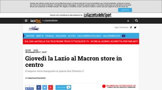 
                            11. Giovedì la Lazio al Macron store in centro - CITTACELESTE