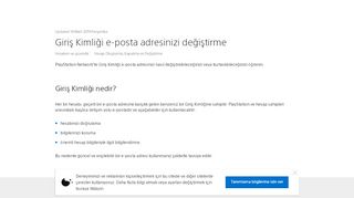 
                            11. Giriş Kimliği e-posta adresinizi değiştirme - PlayStation