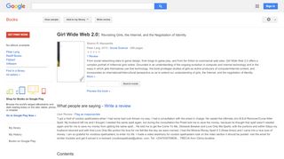 
                            13. Girl Wide Web 2.0: Revisiting Girls, the Internet, and the ... - Google बुक के परिणाम