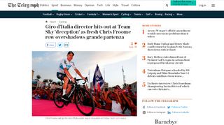 
                            5. Giro d'Italia director hits out at Team Sky 'deception' as fresh Chris ...