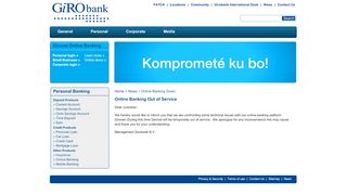 
                            3. Girobank Curacao - Online Banking Down