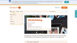 
                            11. Girobetalningar - betala räkningar | Bankgiro och Plusgiro | Swedbank