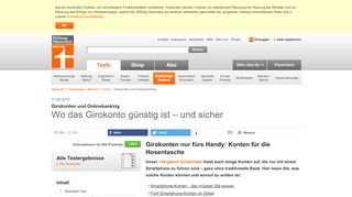 
                            8. Girokonten nur fürs Handy - Konten für die Hosentasche - Stiftung ...
