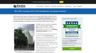 
                            7. Girokonto 2019? Sind die ING, DKB, Comdirect die besseren Banken?