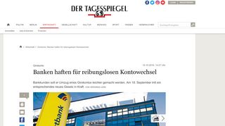 
                            8. Girokonto: Banken haften für reibungslosen Kontowechsel - Wirtschaft ...