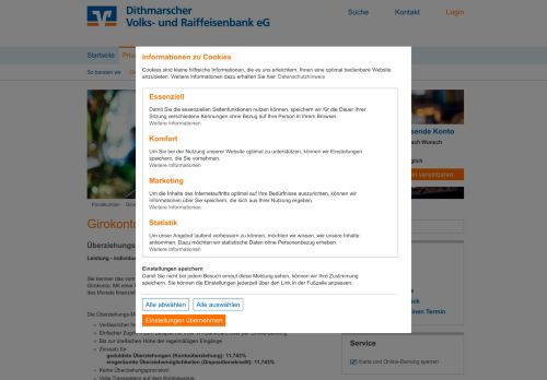 
                            11. Girokonto - Dithmarscher Volks- und Raiffeisenbank eG