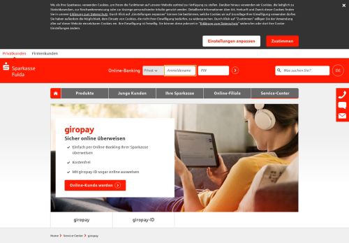 
                            5. giropay - Sicher online überweisen - Sparkasse Fulda