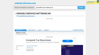 
                            13. giroselfservice.nettbuss.no at WI. SelfService Index - Website Informer