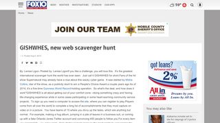 
                            10. GISHWHES, new web scavenger hunt | News | fox10tv.com