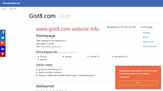 
                            8. gist8.com domain datasheet - domain-status.com