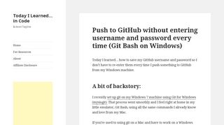 
                            6. Git Bash on Windows - Today I Learned… in Code