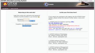 
                            1. GITAM eXtended Learning System: Login to the site