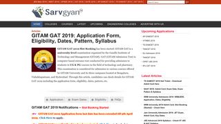 
                            10. GITAM GAT 2019: Application Form, Eligibility, Dates, Pattern ...