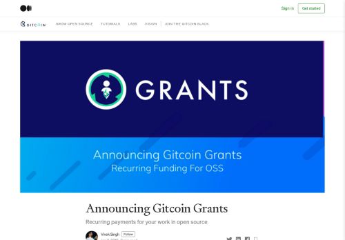 
                            7. Gitcoin Grants – Gitcoin – Medium
