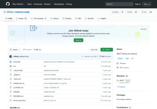 
                            3. GitHub - 256dpi/arduino-mqtt: MQTT library for Arduino