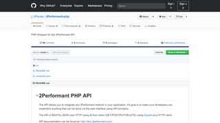 
                            5. GitHub - 2Parale/2Performant-php: PHP Wrapper for the 2Performant ...