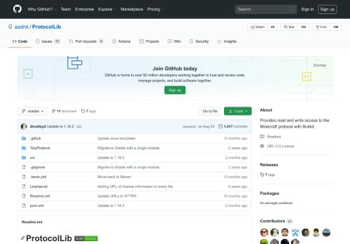 
                            8. GitHub - aadnk/ProtocolLib: Provides read and write access to the ...