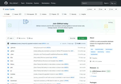 
                            12. GitHub - aces/Loris: LORIS is a web-accessible database solution for ...