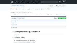
                            1. GitHub - alemohamad/ci-steam-api: CodeIgniter library that connects ...