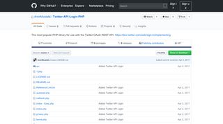 
                            2. GitHub - AmirMustafa/Twitter-API-Login-PHP: The most ...