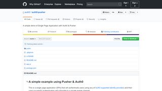 
                            9. GitHub - auth0/auth0-pusher: A simple demo of Single Page ...