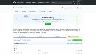 
                            6. GitHub - bezael/sistema-login-php-mysql-jquery: En este proyecto ...