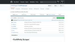 
                            8. GitHub - BlackDragonF/FurAffinityScraper: a scraper of furaffinity.net ...