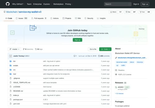 
                            9. GitHub - blockchain/service-my-wallet-v3: Blockchain Wallet API Service