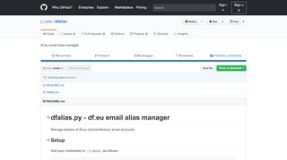 
                            10. GitHub - cybe/dfalias: df.eu email alias manager