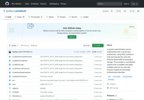 
                            9. GitHub - danilop/LambdAuth: A sample authentication service ...