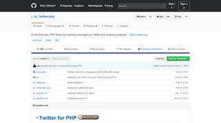 
                            7. GitHub - dg/twitter-php: Small and easy PHP library for sending ...