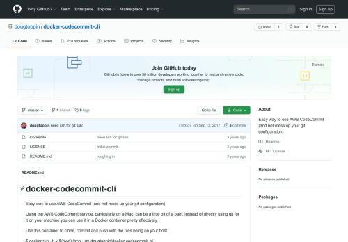 
                            8. GitHub - dougtoppin/docker-codecommit-cli: Easy way to use AWS ...
