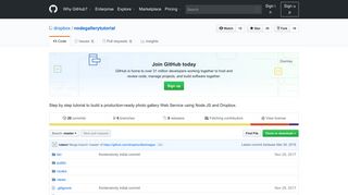 
                            3. GitHub - dropbox/nodegallerytutorial: Step by step tutorial to build a ...