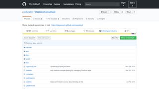 
                            8. GitHub - education/classroom-assistant: Clone student repositories in ...