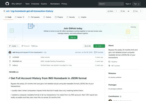 
                            9. GitHub - eek/ing-homebank-get-all-transaction-history: Bypass the ...