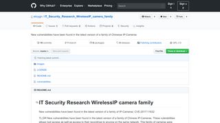 
                            3. GitHub - eloygn/IT_Security_Research_WirelessIP_camera_family ...