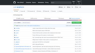 
                            4. GitHub - git/git.github.io: Git Developer Site