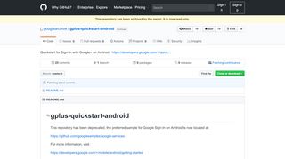 
                            6. GitHub - googleplus/gplus-quickstart-android: Quickstart for Sign-In ...