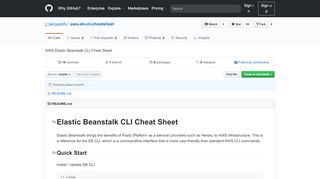 
                            10. GitHub - jacquesfu/aws-eb-cli-cheatsheet: AWS Elastic Beanstalk CLI ...