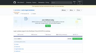 
                            7. GitHub - johnbillion/wctrn-login-lockdown: Login Lockdown plugin for ...